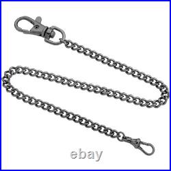 Gotham Men's Gunmetal Stainless Steel Analog Quartz Day/Date Pocket Watch