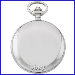 Gotham Men's Silver-Tone Case Double Hunter 17 Jewel Mechanical Pocket Watch