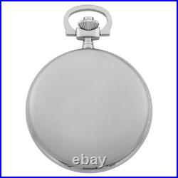 Gotham Men's Stainless Steel Analog Quartz Date Covered Pocket Watch