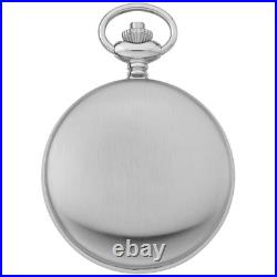 Gotham Men's Stainless Steel Analog Quartz Day/Date Hunter Pocket Watch