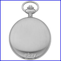 Gotham Men's Stainless Steel Analog Quartz Day/Date Hunter Pocket Watch