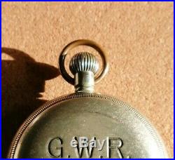 Great Western Railway Record 15 Jewel Pocket Watch Nickel Cased, runs fine