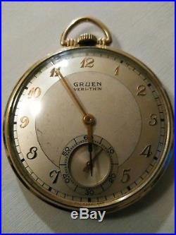 Gruen 12S. 17 Jewel very-thin (1920'S) extra fine condition r. G. P. Case
