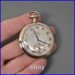 Gruen VeriThin Precision ULTRA Quality Rose Gold Filled Case Pocket Watch AS IS