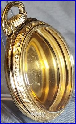 HAMILTON 16s POCKET WATCH CASE, 10K GOLD FILL, CHRISTMAS RIGHT AROUND THE CORNER