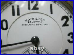 HAMILTON 23J GOLD TRAIN 950B MOVEMENT Running Pocket Watch WITH ORIGINAL CASE