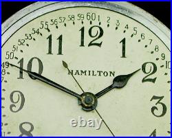 HAMILTON 4992B Pocket Watch 22 JEWELS 16 Size Transparent Case 1940s Vintage JP