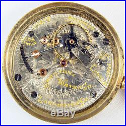 Hamilton 938 Scarce 18 Size 17 Jewel Multicolor Gf Case Railroad Pocket Watch