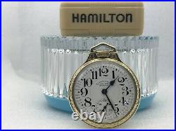 HAMILTON 950B RAILWAY SPECIAL POCKET WATCH 23j. 16s. BOC & CIGARETTE CASE c1962