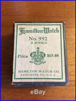 HAMILTON 992B 21 JEWEL 16s 2-TONE MODEL 3 CASE RAILROAD POCKET WATCH