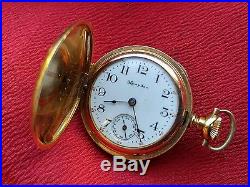 Hampden The Four Hundred 17j 14k Solid Gold Hunter Case Pocket Watch 3/0s 1907