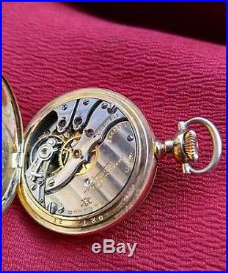 Hampden The Four Hundred 17j 14k Solid Gold Hunter Case Pocket Watch 3/0s 1907
