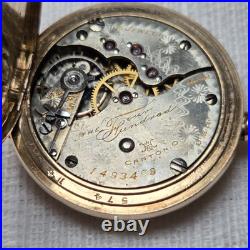 HAMPDEN The Four Hundred Model 3 Size 3/0s 17j Gold Filled Hunter Pocket Watch