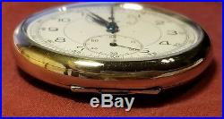 HEUER CHRONOGRAPH Pocket Watch c1935, Two Tone Case, NOS New Old Stock CONDITION