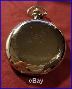 HEUER CHRONOGRAPH Pocket Watch c1935, Two Tone Case, NOS New Old Stock CONDITION