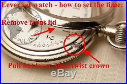 HUGE 1904 Waltham 21 Jewel RAILROAD Grade 845 Pocket Watch 18s Coin Silver Case