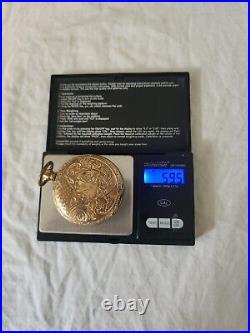 HUGE ANTIQUE 14k SOLID GOLD HUNTER CASE POCKET WATCH 60 Grams