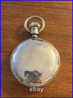 HUGE Sterling Case 18s Swing Out WALTHAM 24h Cdn Dial RUNS 17j PS Bartlett