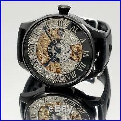 HWC Wristwatch from Pocket Movement Watch Vintage New Steel Case Hand Engraved