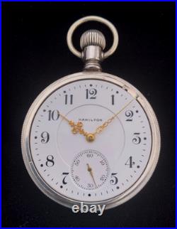 Hamilton 16s 21J 990 107 Year Railroad Grade(Ohara designed)Silver Case Fine
