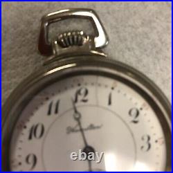 Hamilton 17 Jewel Adjusted 16/S Pocket Watch Silveroid Railroad Case