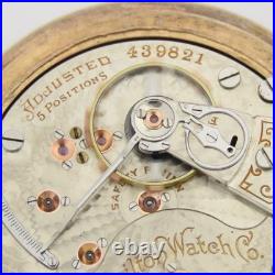 Hamilton 18 Size 23 Jewel Model 946 Railroad Pocket Watch in YGF Display Case