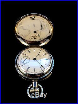 Hamilton 18s 17Jewel 935 Rare Silver Hunter Cased Pocket watch Extra Fine