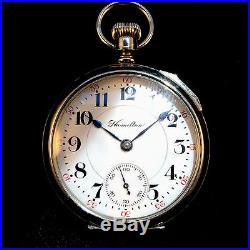 Hamilton 18s 19Jewel 944 Railroad Pocket watch Hinged Display Case Extra Fine