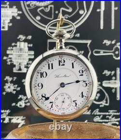 Hamilton 18s 19 Jewels Railroad Grade 944 Pocket Watch in a Display Back Case