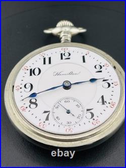 Hamilton 18s 19 Jewels Railroad Grade 944 Pocket Watch in a Display Back Case