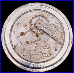 Hamilton 18s 21J 940 107 Year Railroader Great Train engraved Case Extra Fine