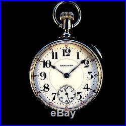 Hamilton 18s 21Jewel 940 Railroad Pocket watch Rare Silver Case Extra Fine