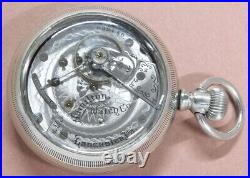 Hamilton 18s pocket watch runs great + display case 1912 d889