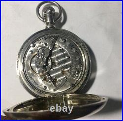 Hamilton 1909 Scarce Pocket Watch Grade 934 Coin Silver Hinged Case