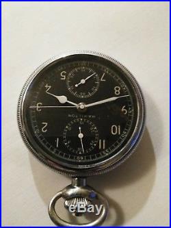 Hamilton (1942) model 23 chronograph military 19 jewel adjusted military case