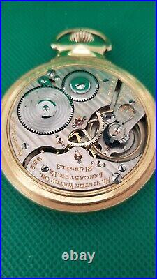 Hamilton 21J 992 Circa 1923 Nawco Case Perfect Porcelain Dial Pocket Watch