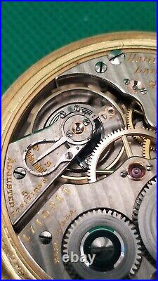 Hamilton 21J 992 Circa 1923 Nawco Case Perfect Porcelain Dial Pocket Watch
