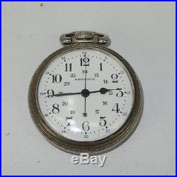 Hamilton 3922B Pocket Watch Navigation Master Military. 800 Silver Case