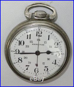 Hamilton 3922B Pocket Watch Navigation Master Military. 800 Silver Case