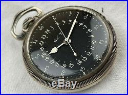 Hamilton 4992B GCT 22J WWII Military Army Navigation 1940s Pocket Watch With Case