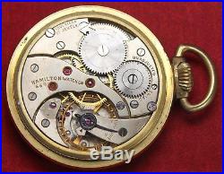 Hamilton 669 Traffic Special 17j 16s Pocket Watch OF Case Parts/Repair