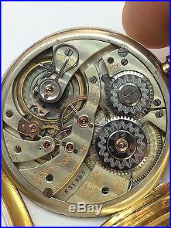 Hamilton 920 23 Jewel Pocket Watch 14K Solid Yellow Gold Case WORKING
