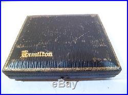 Hamilton 922 23 Jewel 12S Original 14K Solid Gold Open Face Case Original Box