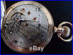 Hamilton 941 21 Jewel 18 sz Dueber 14K Gold Hunting Case Pocket Watch SN 257844