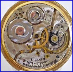 Hamilton 974 16s 17j Pocket Watch, Running, Nice Movement, Worn Case, Nice Dial