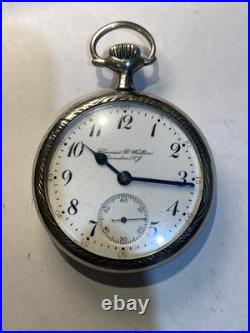 Hamilton 974 Antique 16s 17J Repousse Case Pocket Watch Private Label Dial Runs