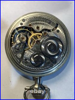 Hamilton 974 Antique 16s 17J Repousse Case Pocket Watch Private Label Dial Runs