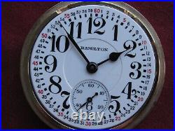 Hamilton 992B 21j 16s Railroad Pocket Watch, YGF Mainliner Case, Montgomery Dial