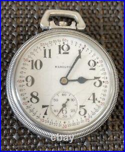 Hamilton 992B Grade US Military 16S 21 Jewels Pocket Watch in Keystone Case
