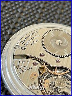 Hamilton 992B Grade US Military 16S 21 Jewels Pocket Watch in Keystone Case